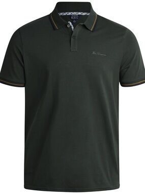 Ben Sherman Forest Green Polo with Navy/Yellow Twin Tip Trim